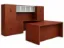 U shaped executive desk with hutch and lateral files
