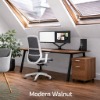 Modern desk with storage drawers for organization and remote work