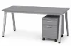 	Professional office desk with secure storage drawers for workspace use