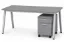 	Professional office desk with secure storage drawers for workspace use