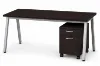 	Professional office desk with secure storage drawers for workspace use