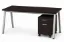 	Professional office desk with secure storage drawers for workspace use