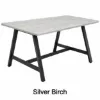 Standing height conference table with metal A-legs