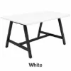 	Standing height conference table with metal A-legs