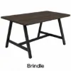 	Standing height conference table with metal A-legs
