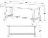 Standing height conference table with metal A-legs