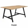 Standing height conference table with metal A-legs