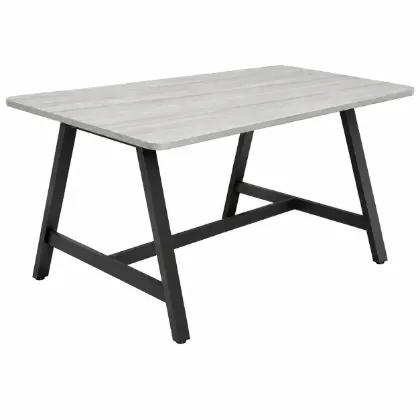 	Standing height conference table with metal A-legs