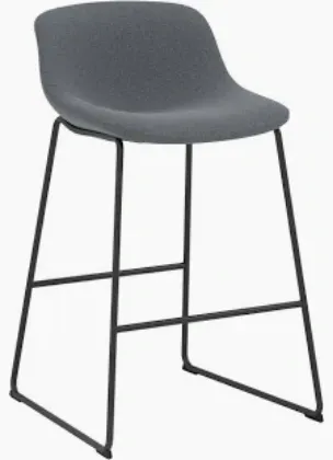 bar height stool with black frame