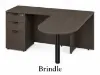 	Bullet L-shaped office desk with locking pedestal