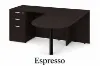 Bullet L-shaped office desk with locking pedestal