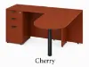 	Bullet L-shaped office desk with locking pedestal
