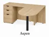	Bullet L-shaped office desk with locking pedestal