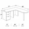 	Bullet L-shaped office desk with locking pedestal