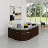 Cosmo glass top U shaped reception desk