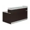Cosmo ADA L shaped glass top reception desk