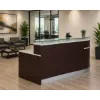 Cosmo ADA L shaped glass top reception desk