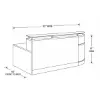 Cosmo ADA L shaped glass top reception desk
