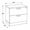 Cosmo locking two drawer lateral file cabinet