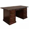 Rowland mahogany double pedestal executive desk