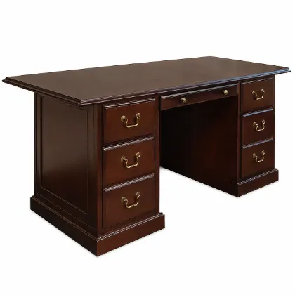 Rowland mahogany double pedestal executive desk