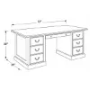 Rowland mahogany double pedestal executive desk