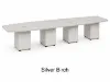 20 ft boat shaped conference table with cube storage bases