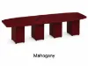 20 ft boat shaped conference table with cube storage bases