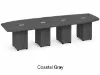 	20 ft boat shaped conference table with cube storage bases