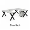 Picture of U-Shaped Desk with Pedestal and Black X-Legs  