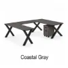 Picture of U-Shaped Desk with Pedestal and Black X-Legs  