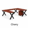 Picture of U-Shaped Desk with Pedestal and Black X-Legs  