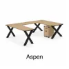 Picture of U-Shaped Desk with Pedestal and Black X-Legs  