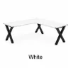 Picture of 66" x 78" L-Shaped Desk with Black Metal X-Legs