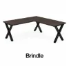 Picture of 66" x 78" L-Shaped Desk with Black Metal X-Legs