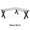 Picture of 66" x 78" L-Shaped Desk with Black Metal X-Legs