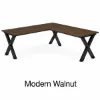 Picture of 66" x 78" L-Shaped Desk with Black Metal X-Legs