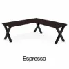 Picture of 66" x 78" L-Shaped Desk with Black Metal X-Legs