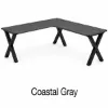 Picture of 66" x 78" L-Shaped Desk with Black Metal X-Legs
