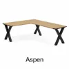 Picture of 66" x 78" L-Shaped Desk with Black Metal X-Legs