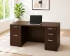 71 x 36 double pedestal executive desk with laminate work surface, box file pedestal, file file pedestal, and multiple finish options