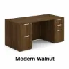 71 x 36 double pedestal executive desk with laminate work surface, box file pedestal, file file pedestal, and multiple finish options