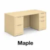 71 x 36 double pedestal executive desk with laminate work surface, box file pedestal, file file pedestal, and multiple finish options