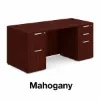 71 x 36 double pedestal executive desk with laminate work surface, box file pedestal, file file pedestal, and multiple finish options