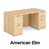 71 x 36 double pedestal executive desk with laminate work surface, box file pedestal, file file pedestal, and multiple finish options