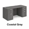 71 x 36 double pedestal executive desk with laminate work surface, box file pedestal, file file pedestal, and multiple finish options