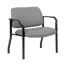 Boss mid back antimicrobial vinyl guest chair with fixed arms, black steel frame, wall-saver legs, and 500 lb capacity
