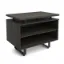 Palisades open-front office storage cabinet in Gauntlet Gray with Graphite frame, floating top, and internal shelf