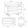 Palisades open-front office storage cabinet in Gauntlet Gray with Graphite frame, floating top, and internal shelf