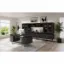 Palisades executive office suite in Gauntlet Gray with desk components, wall hutch, bookcase hutches, glass doors, storage cabinets, laminate doors, and lateral files